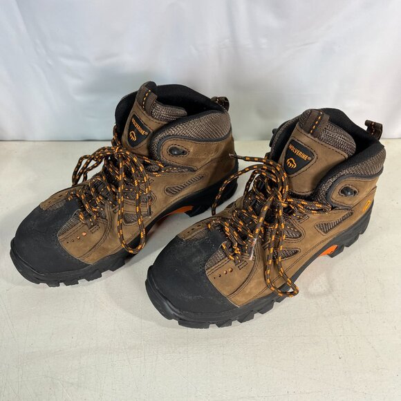 Wolverine Hudson Boots Men's Size 7M Brown Black Steel Toe Hiker Work W02194 - Picture 4 of 16